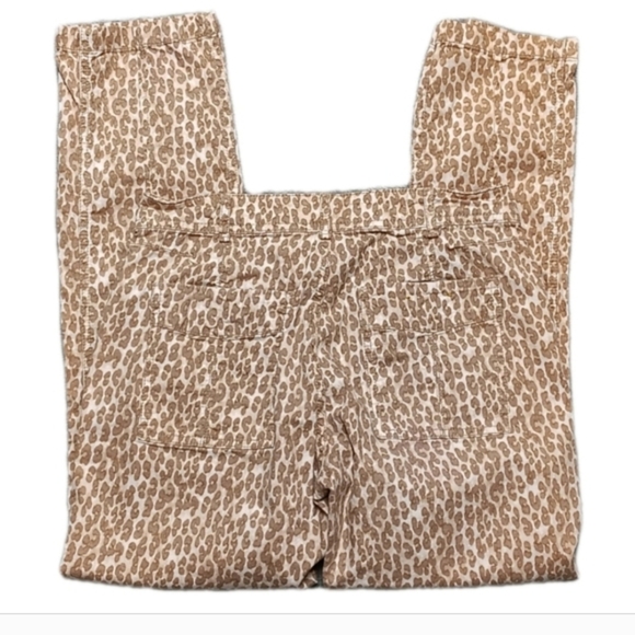 Anthropologie The Wanderer Leopard Print Utility Pants Women's 28" Beige Cotton - Picture 5 of 9